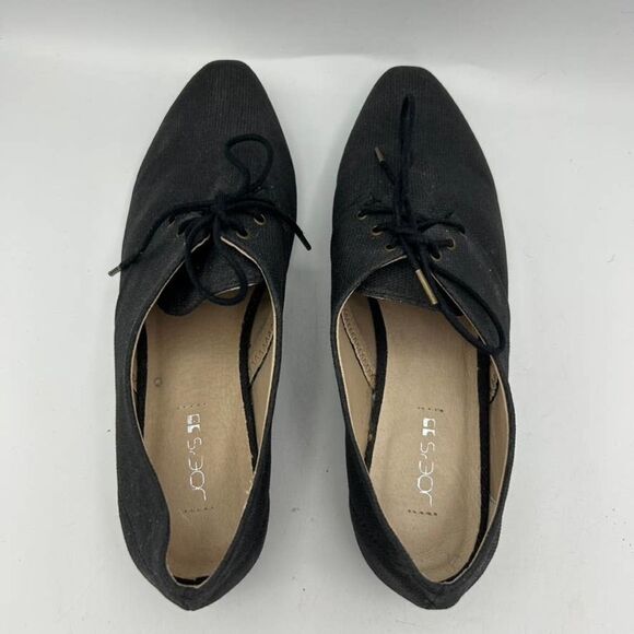 Joe's 7M Black Lace Up‎ Loafers Round / Pointed Toe Shoes - Picture 6 of 10